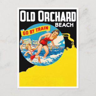 Gammalt vykort för Orchard Beach vintage resor