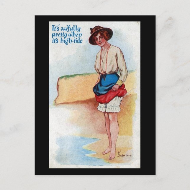 Gammalt vykort för Tecknad - hög tid (Framsida)