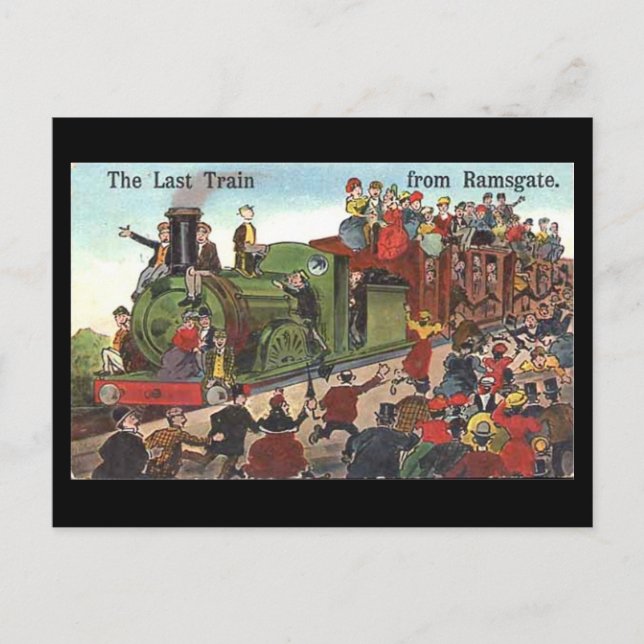 Gammalt vykort - förra Tåg från Ramsgate (Framsida)