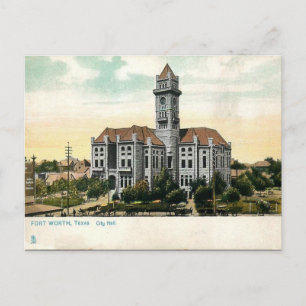 Gammalt vykort - Fort Worth, Texas
