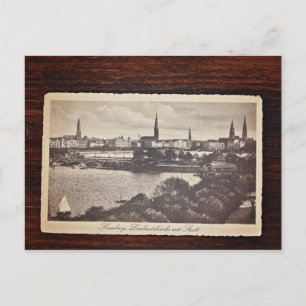 Gammalt vykort från Hamburg, Tysklant