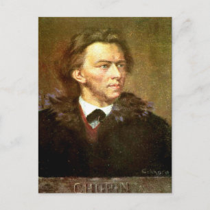 Gammalt vykort - Frederic Chopin