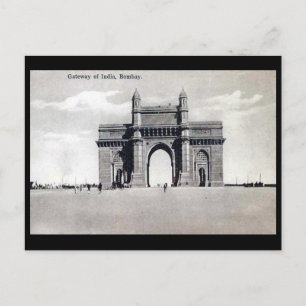 Gammalt vykort - Gateway of India, Mumbai