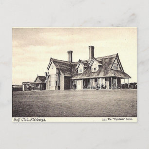 Gammalt vykort - Golf-Klubb, Aldeburgh, Suffolk