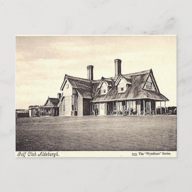 Gammalt vykort - Golf-Klubb, Aldeburgh, Suffolk (Framsida)