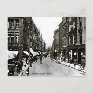 Gammalt vykort - Grafton Street, Dublin