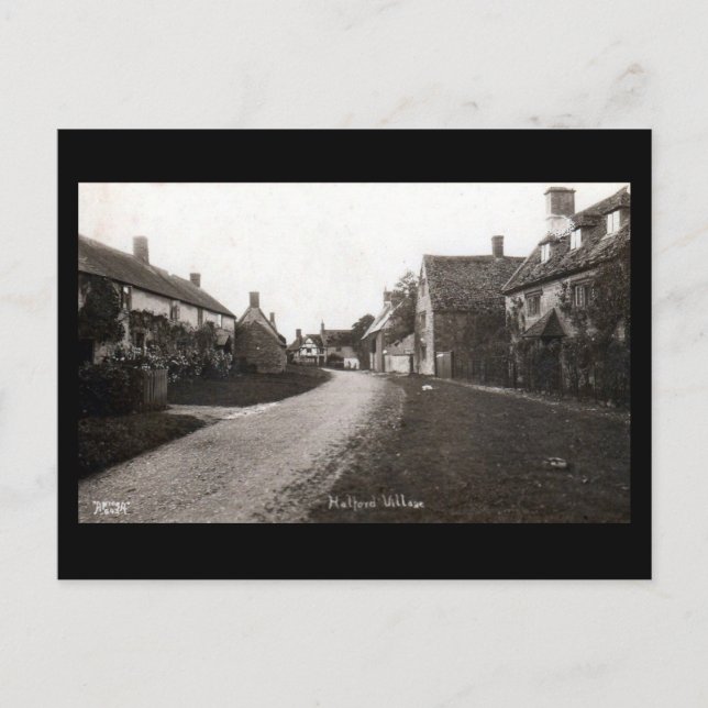 Gammalt vykort, Halford, Warwickshire Vykort (Framsida)