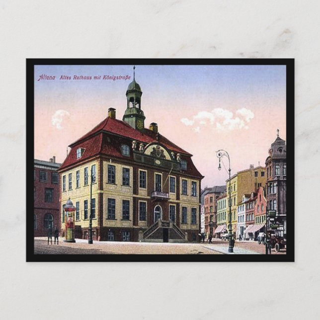 Gammalt vykort - Hamburg Altona, Tysklant (Framsida)