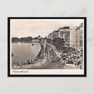 Gammalt vykort - Hamburg, Ballindamm