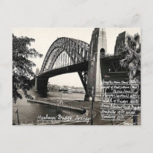 Gammalt vykort - Harbour Bridge, Sydney, NSW