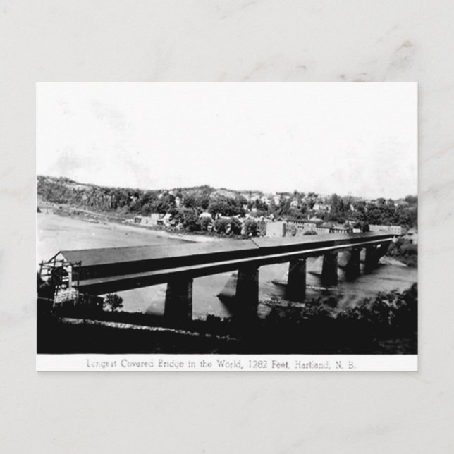 Gammalt vykort - Hartland, New Brunswick (Framsida)