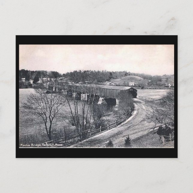 Gammalt vykort - Haverhill, Mass, USA (Framsida)