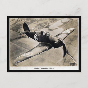 Gammalt vykort - Haweker "Hurricane Fighter"