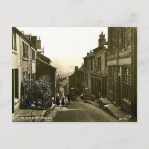 Gammalt vykort - Haworth, Yorkshire
