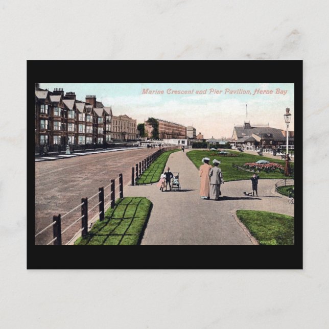 Gammalt vykort - Herne Bay, Kent (Framsida)