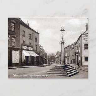 Gammalt vykort - High Street, Cheadle