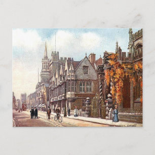 Gammalt vykort - High Street, Oxford