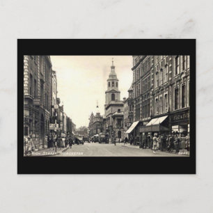 Gammalt vykort - High Street, Worcester