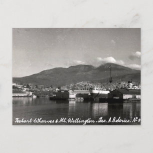 Gammalt vykort - Hobart, Tasmania
