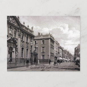 Gammalt vykort - Högt stående, Worcester
