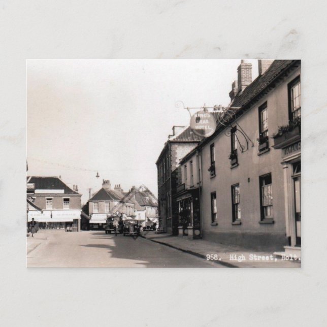 Gammalt vykort - Holt, Norfolk (Framsida)