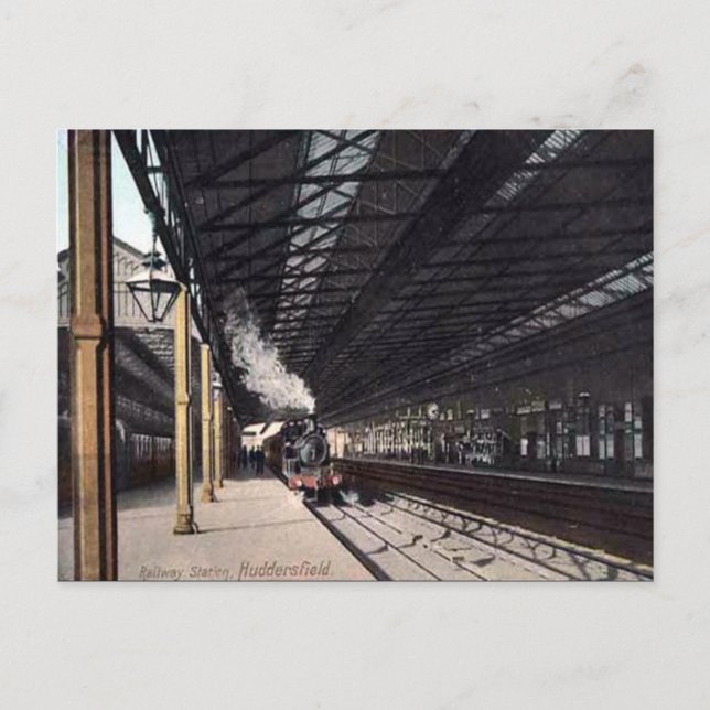 Gammalt vykort - Huddersfield, Yorkshire (Framsida)