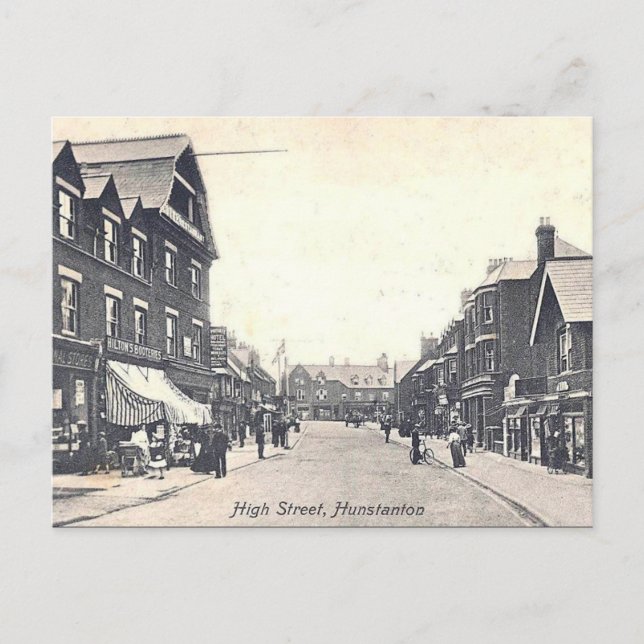 Gammalt vykort - Hunstanton, Norfolk (Framsida)