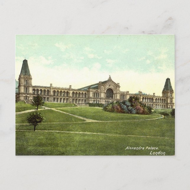 Gammalt vykort i London - Alexandra Palace (Framsida)