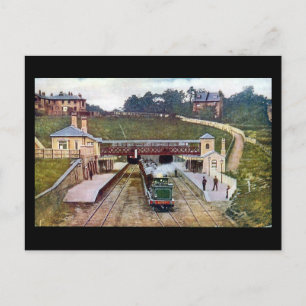 Gammalt vykort i London - Highgate Station