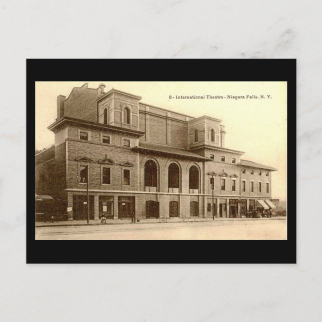 Gammalt vykort - Internationell teater, Niagara Fa (Framsida)