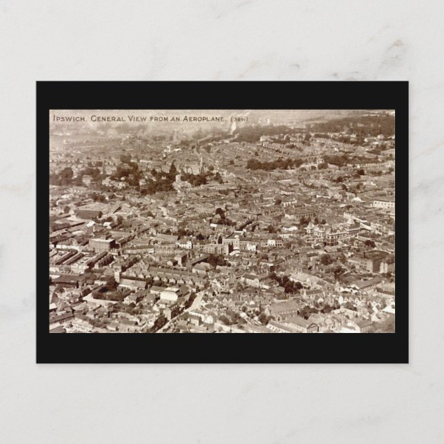 Gammalt vykort - Ipswich, Suffolk (Framsida)