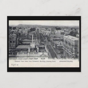 Gammalt vykort - Johannesburg, södra Afrikan