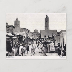 Gammalt vykort - Kairouan, Tunisien