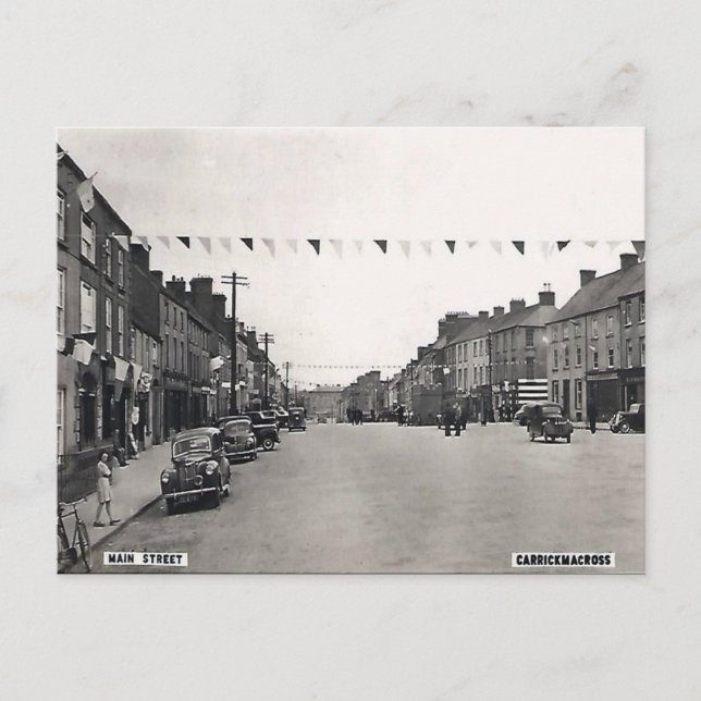 Gammalt vykort - Karrickmtvärs, Co Monaghan (Framsida)