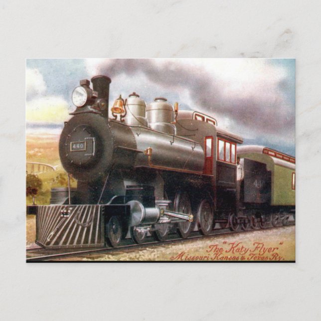 Gammalt vykort - "Katy Flyer". (Framsida)