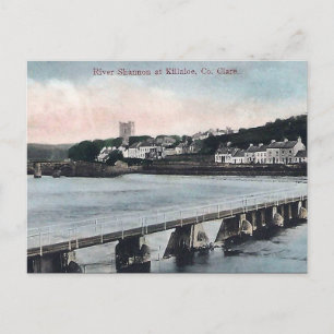 Gammalt vykort - Killaloe, Co Clare, Irland