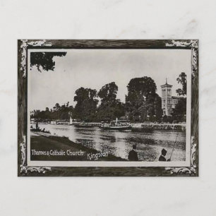 Gammalt vykort - Kingston-on-Thames, London