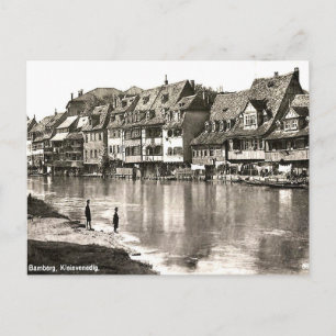 Gammalt vykort - Klein Venedig, Bamberg, Bayern