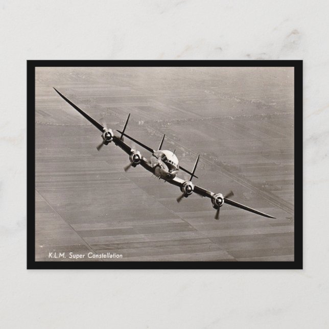 Gammalt vykort - KLM Toppen Constellation (Framsida)