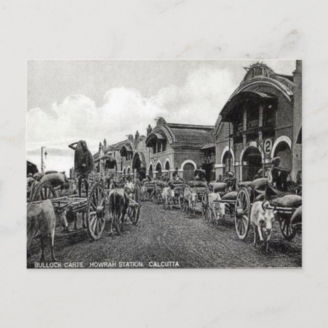 Gammalt vykort - Kolkata, Indien (Framsida)