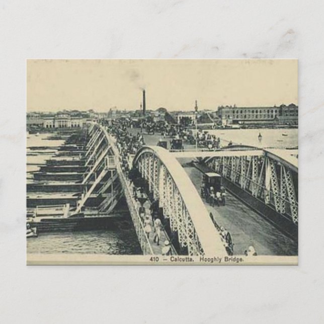 Gammalt vykort - Kolkata, Indien (Framsida)
