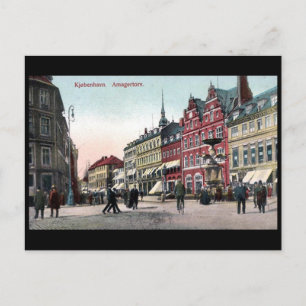 Gammalt vykort - Köpenhamn, Danmark