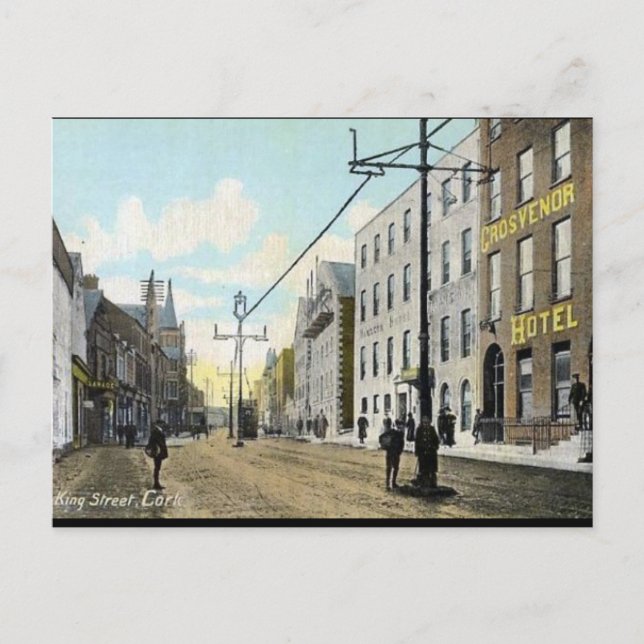 Gammalt vykort - Kork, Irland (Framsida)