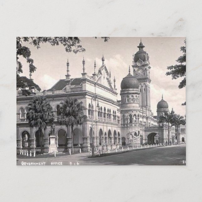 Gammalt vykort - Kuala Lumpur, Malaysia (Framsida)