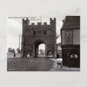 Gammalt vykort - Kung Lynn, Norfolk