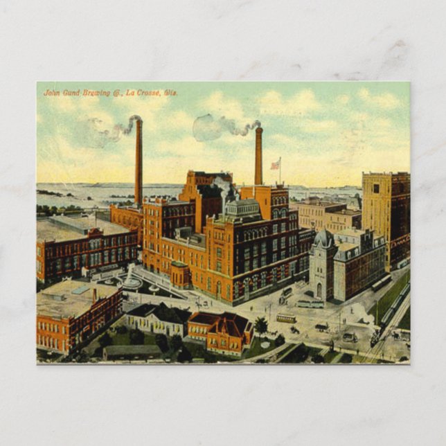 Gammalt vykort - La Crosse, Wisconsin (Framsida)