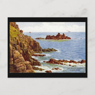 Gammalt vykort - Land's End, Cornwall