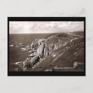 Gammalt vykort - Land's End, Cornwall