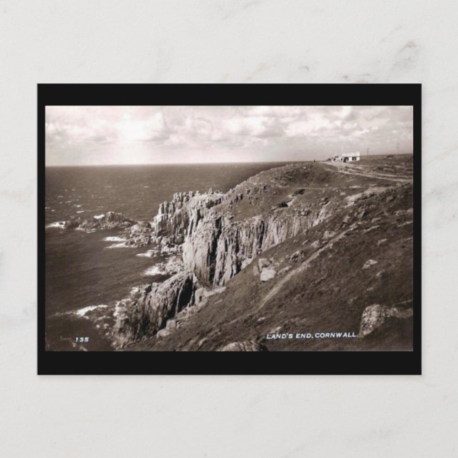 Gammalt vykort - Land's End, Cornwall (Framsida)