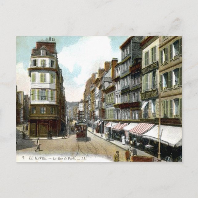 Gammalt vykort - Le Havre, Seine Maritime, Frankri (Framsida)